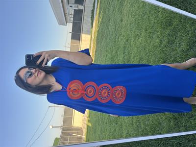 Büyük beden nakış detaylı örme  elbise -bge113 - Charamela