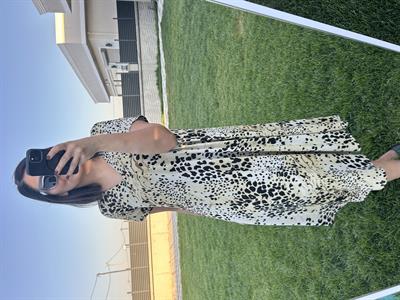 Büyük beden v yaka örme elbise -bge110 - Charamela