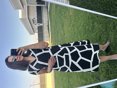 Büyük beden v yaka örme elbise -bge111 - Charamela