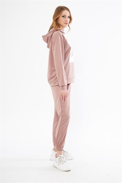 Gül kurusu 2li̇ eşofman takım - Charamela