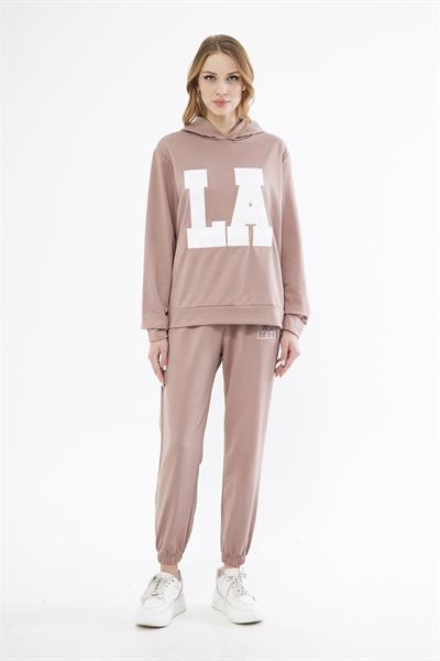 Gül kurusu 2li̇ eşofman takım - Charamela