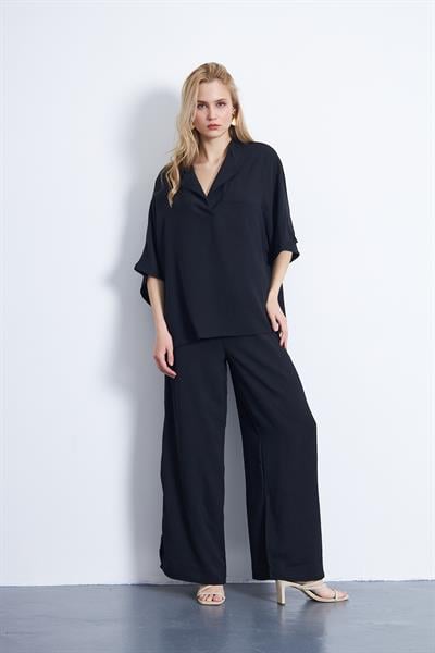 Kadin aerobin kumas rahat kalip bluz - Charamela