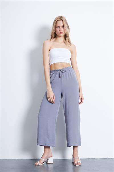 Kadın belli lastikli rahat kalıp pantolon - Charamela
