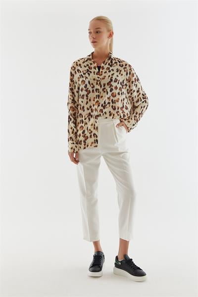 Kadın beyaz pantolon - Charamela