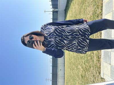 Kadın büyük beden baskılı sim detaylı lacivert bluz -bgb129 - Charamela