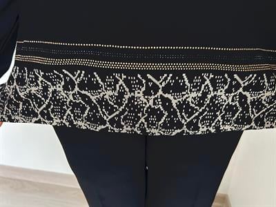 Kadın büyük beden taş detaylı bluz -bgb69 - Charamela