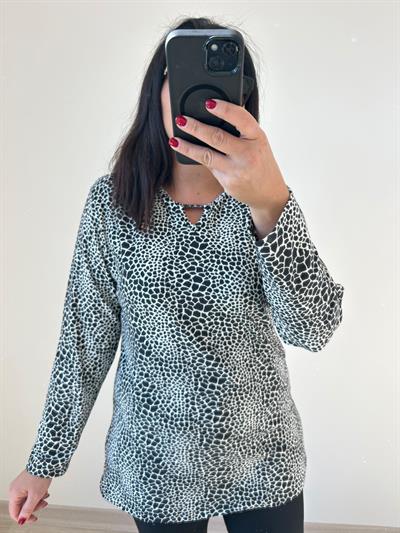 Kadın büyük beden örme bluz-bgb75 - Charamela