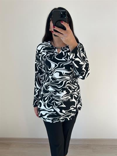 Kadın büyük beden örme bluz-bgb76 - Charamela