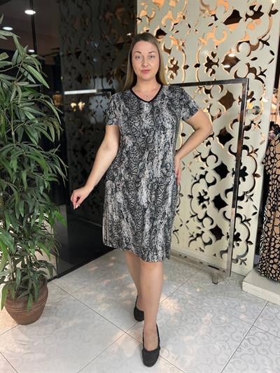 Kadın büyük beden örme elbise - Charamela