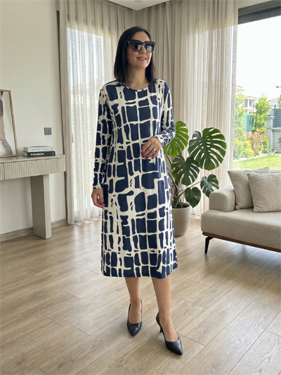 Kadın büyük beden örme elbise-bge66 - Charamela