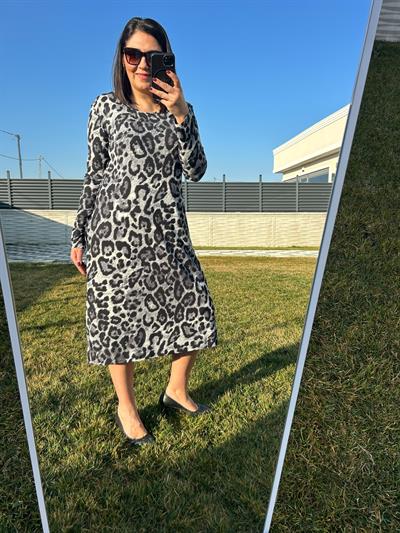 Kadın büyük beden örme elbise -bge70 - Charamela