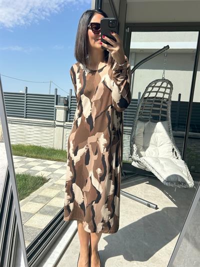 Kadın büyük beden örme elbise -bge72 - Charamela