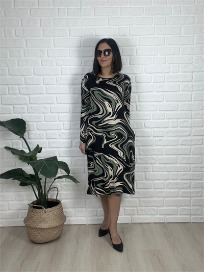 Kadın büyük beden örme elbise -bge75 - Charamela