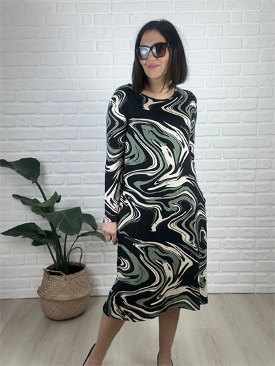 Kadın büyük beden örme elbise -bge75 - Charamela