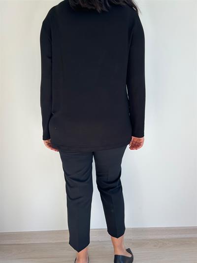 Kadın büyük beden örme taş detaylı bluz-bgb78 - Charamela