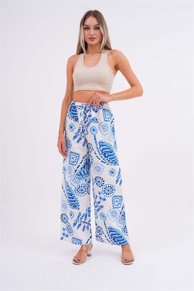 Kadın keten görünümlü pantolon-bgp69 - Charamela