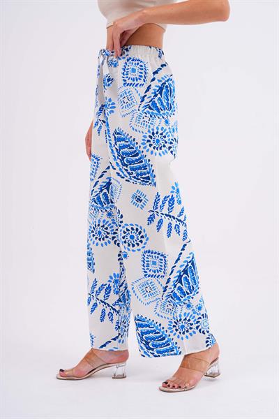 Kadın keten görünümlü pantolon-bgp69 - Charamela