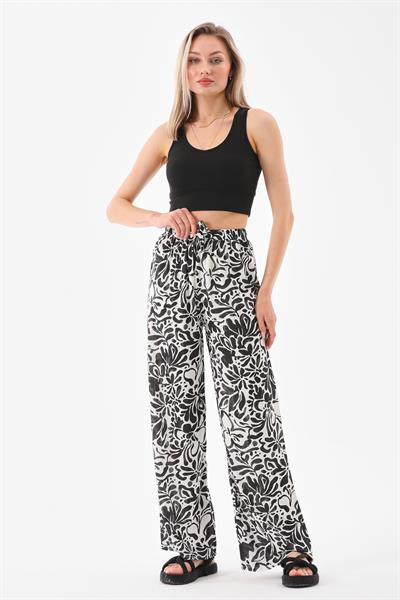 Kadın rahat kalıp palazzo pantolon - Charamela