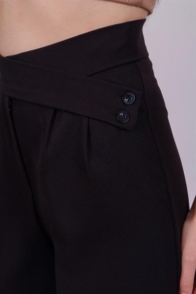 Kadın standart fit bol paça pantolon - Charamela