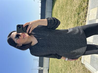 Kadın uzun kollu baskılı büyük beden penye bluz-bgb119 - Charamela