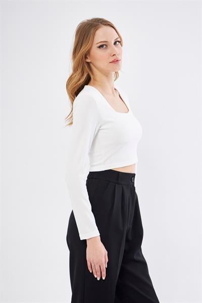 Kare yaka kaşkorse bluz - Charamela