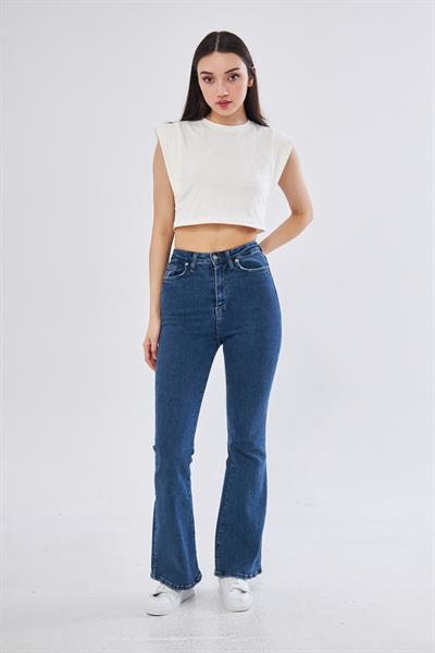 Omuz detaylı crop t-shirt - Charamela