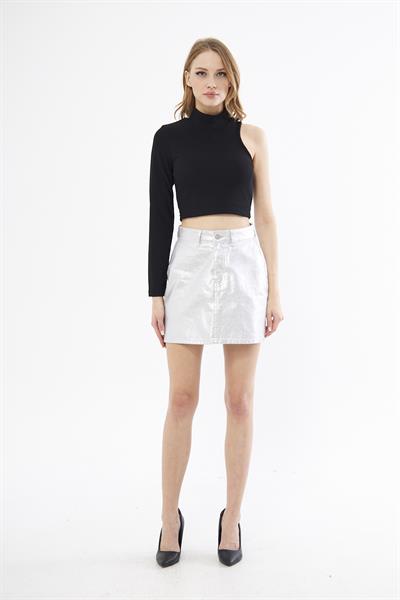 Tek omuz kadın bluz m - Charamela