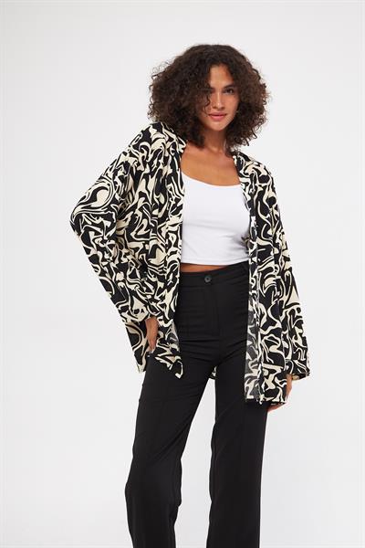 Uzun kollu kadın kimona tunık - Charamela