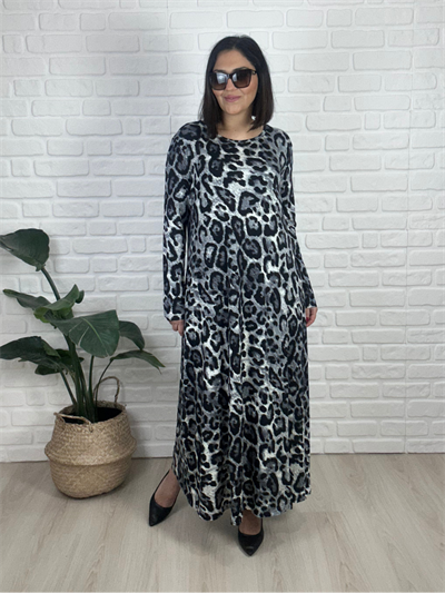 Uzun örme büyük beden elbise-bge87 - Charamela