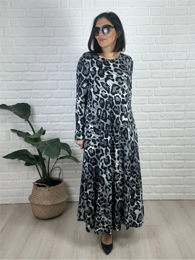 Uzun örme büyük beden elbise-bge87 - Charamela