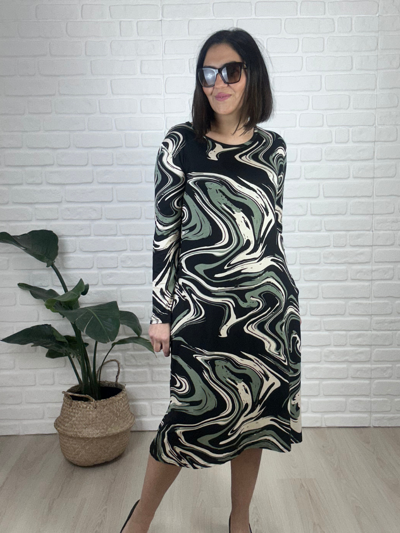 Kadın büyük beden örme elbise -bge75 - Charamela