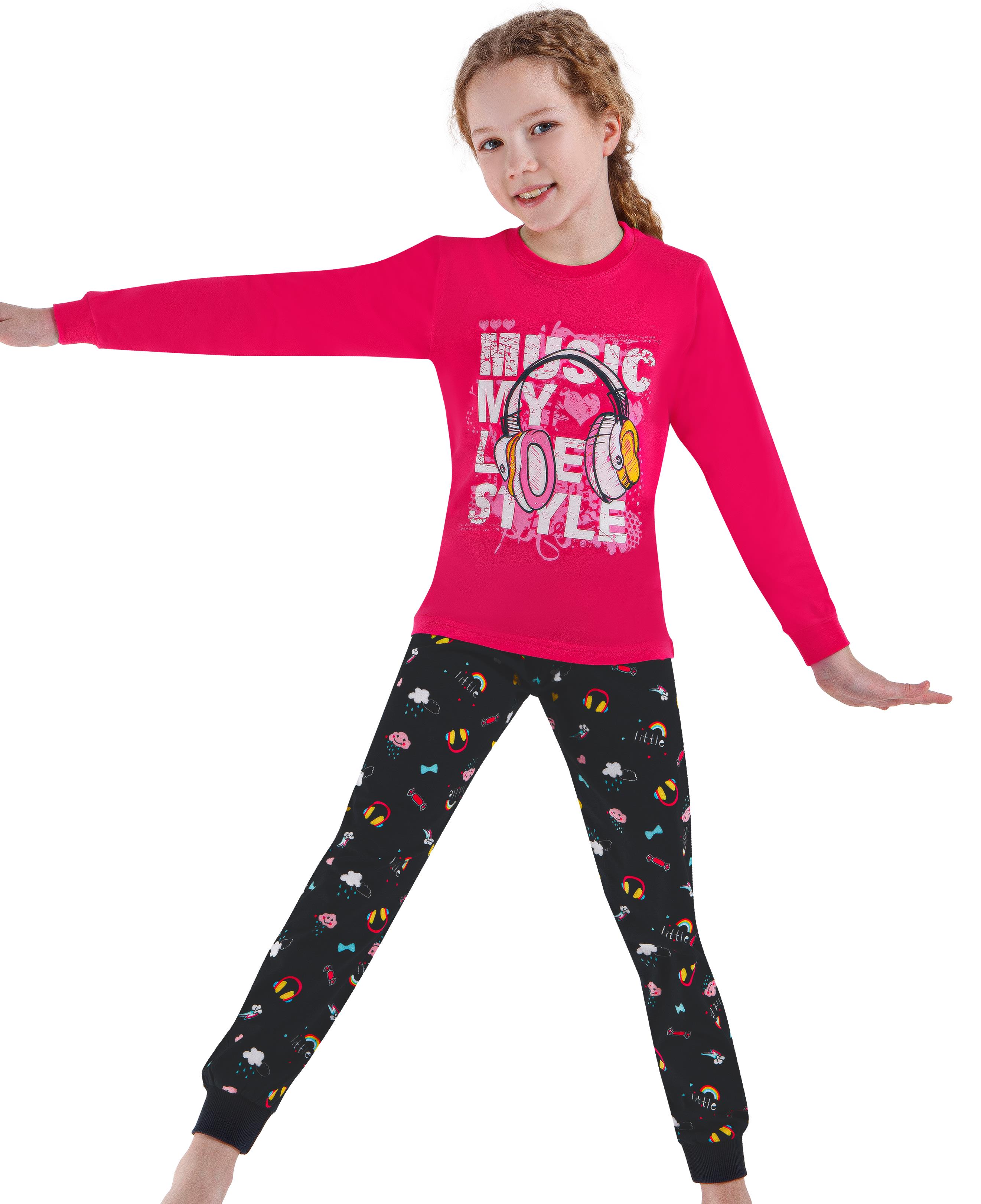 Kız Çocuk Fuşya Pijama Takımı