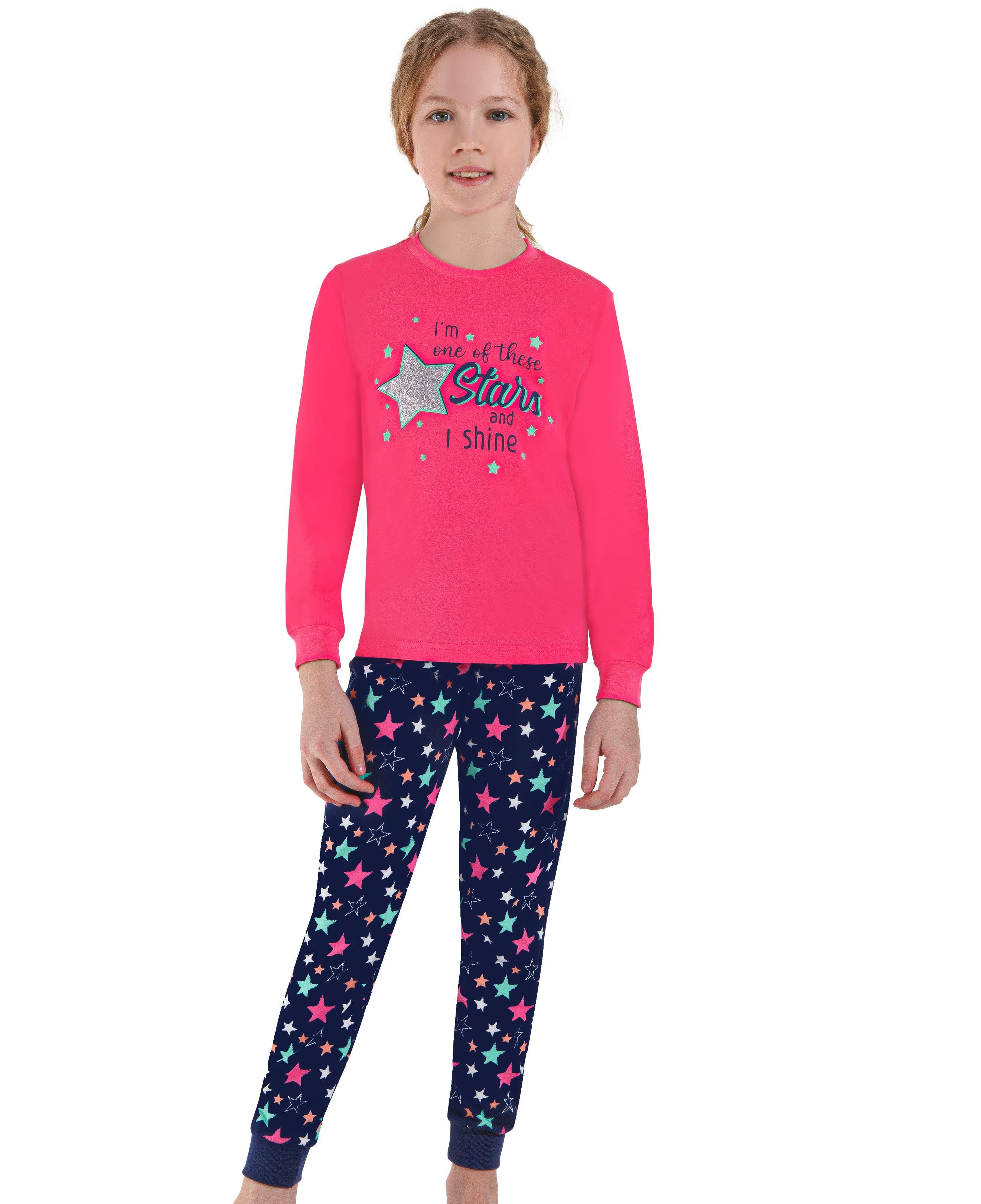 Kız Çocuk Pembe Pijama Takımı