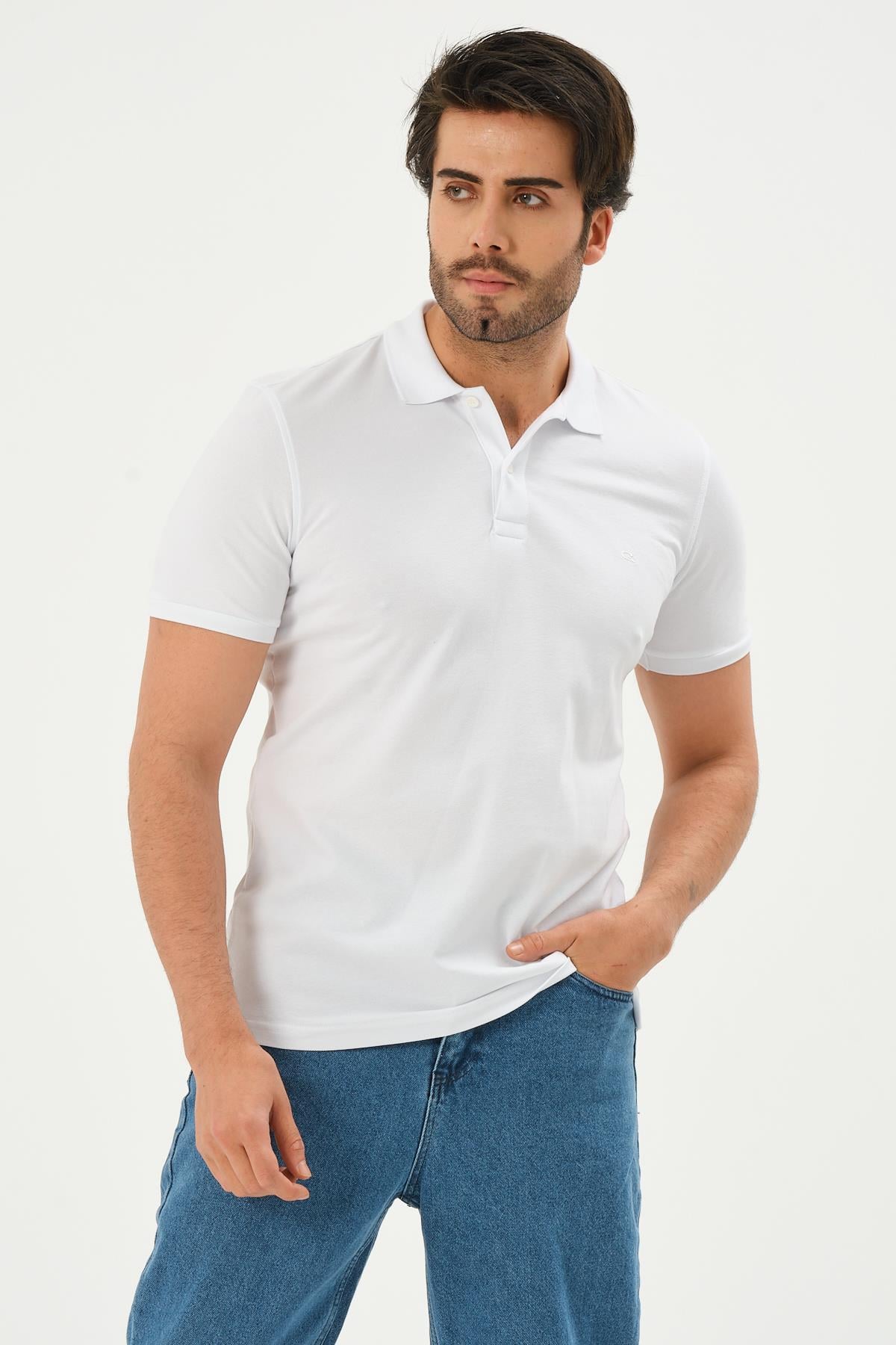 Polo Yaka Kısa Kollu Pike Erkek Tişört