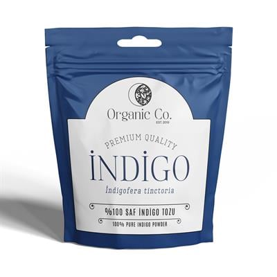 Organic Co  Doğal ve Kimyasalsız Saf İndigo Tozu