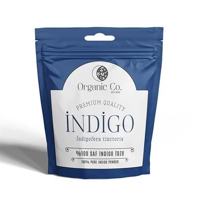 Organic Co  Doğal ve Kimyasalsız Saf İndigo Tozu