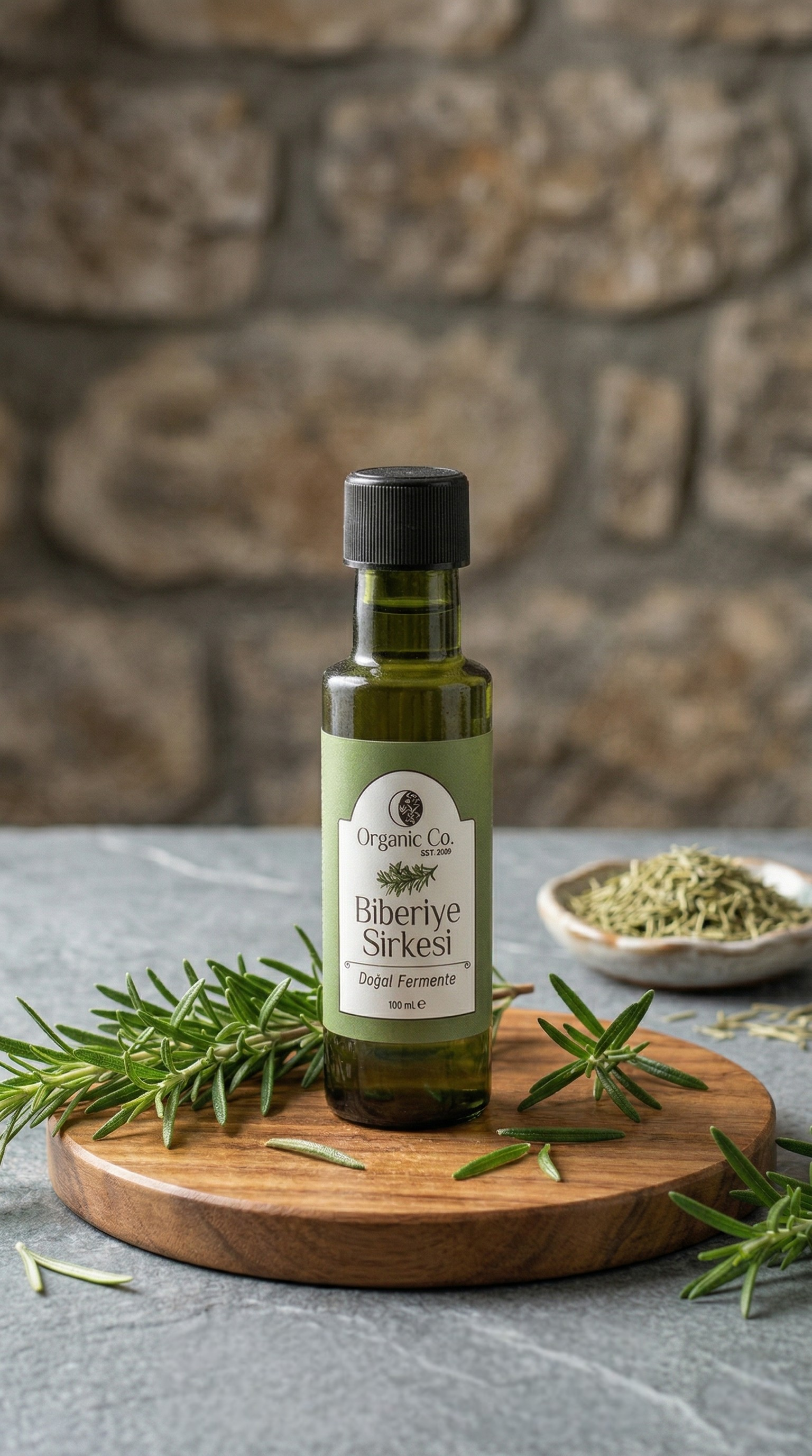 Organic Co Biberiye Sirkesi Doğal Fermente 100 mL 
