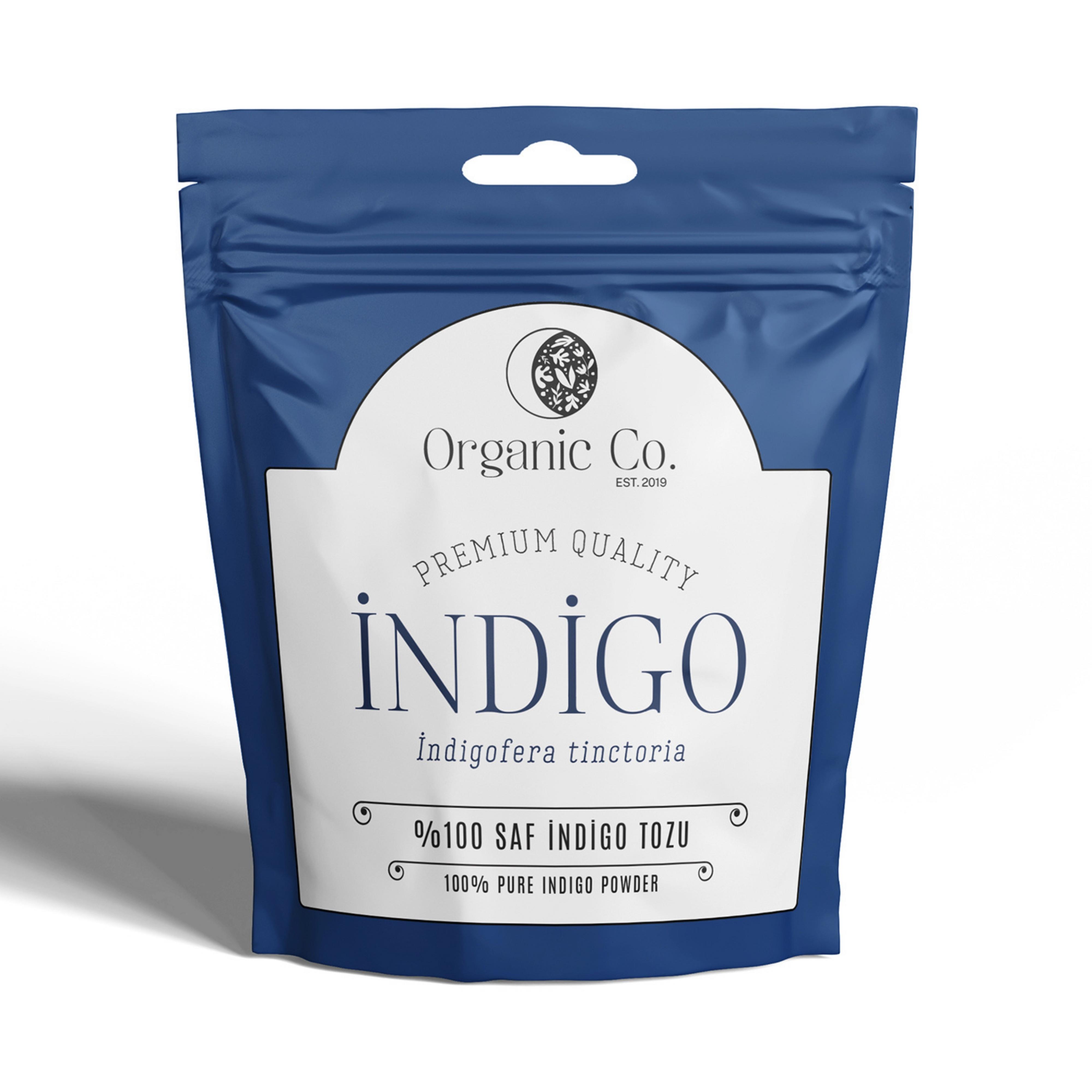 Organic Co  Doğal ve Kimyasalsız Saf İndigo Tozu