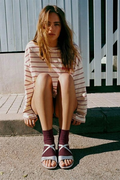 Fitilli Burunsuz Kadın Çorap