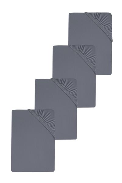 4 Adet Battal Boy Düz Pamuklu Çift Kişilik 200 x 200 cm Lastikli Penye Çarşaf