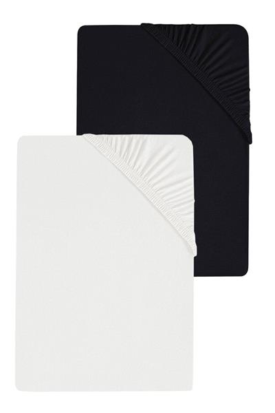 2 Adet Battal Boy Düz Pamuklu Çift Kişilik 200 x 200 cm Lastikli Penye Çarşaf