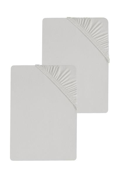 2 Adet Battal Boy Düz Pamuklu Çift Kişilik 200 x 200 cm Lastikli Penye Çarşaf