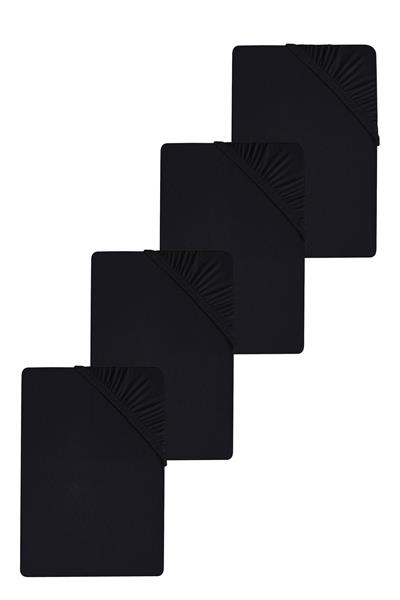 4 Adet Düz Pamuklu Tek Kişilik 120 x 200 x 30 cm Lastikli Penye Çarşaf