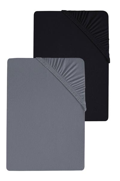 2 Adet Düz Pamuklu Tek Kişilik 120 x 200 x 30 cm Lastikli Penye Çarşaf