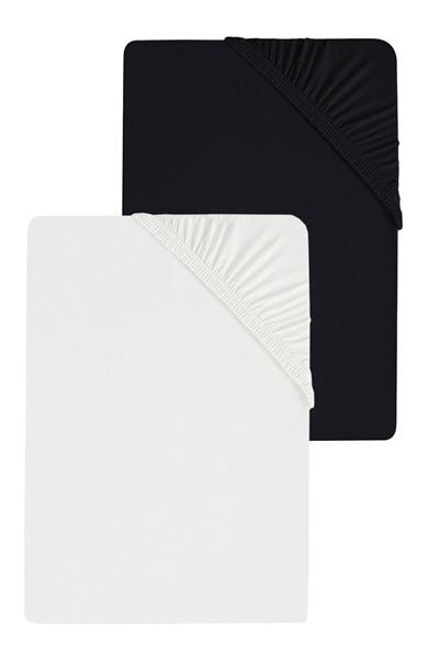 2 Adet Düz Pamuklu Tek Kişilik 120 x 200 x 30 cm Lastikli Penye Çarşaf