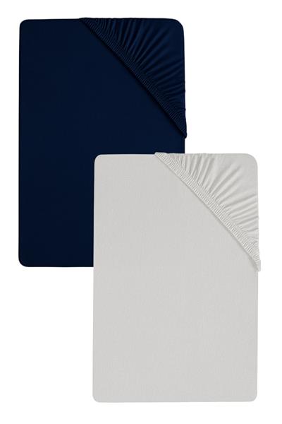 2 Adet Düz Pamuklu Tek Kişilik 120 x 200 x 30 cm Lastikli Penye Çarşaf