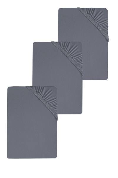 3 Adet Düz Pamuklu Tek Kişilik 120 x 200 x 30 cm Lastikli Penye Çarşaf