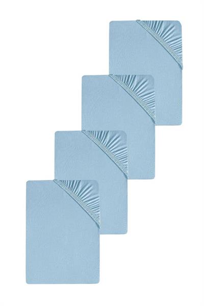 4 Adet Düz Pamuklu Tek Kişilik 80 x 200 x 30 cm Lastikli Penye Çarşaf