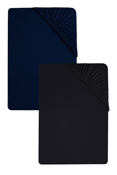 2 Adet Düz Pamuklu Tek Kişilik 120 x 200 x 30 cm Lastikli Penye Çarşaf