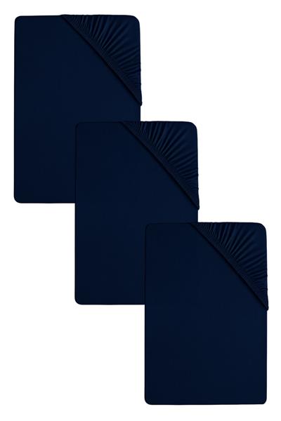 3 Adet Düz Pamuklu Tek Kişilik 120 x 200 x 30 cm Lastikli Penye Çarşaf